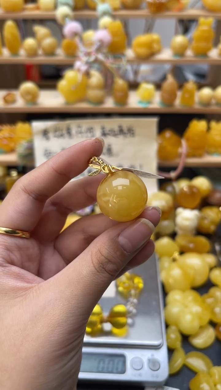 琥珀银S925镶嵌珠宝奇石101琥珀蜜蜡微瑕