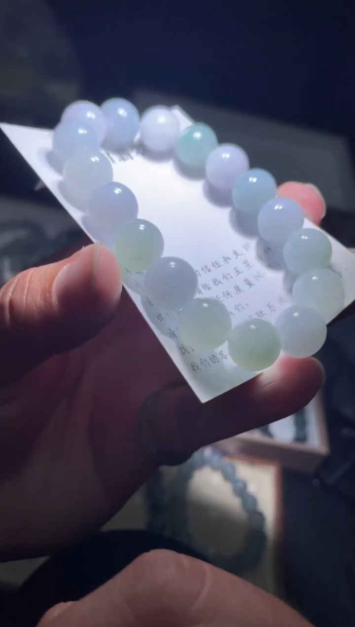 未镶嵌定制翡翠珠串