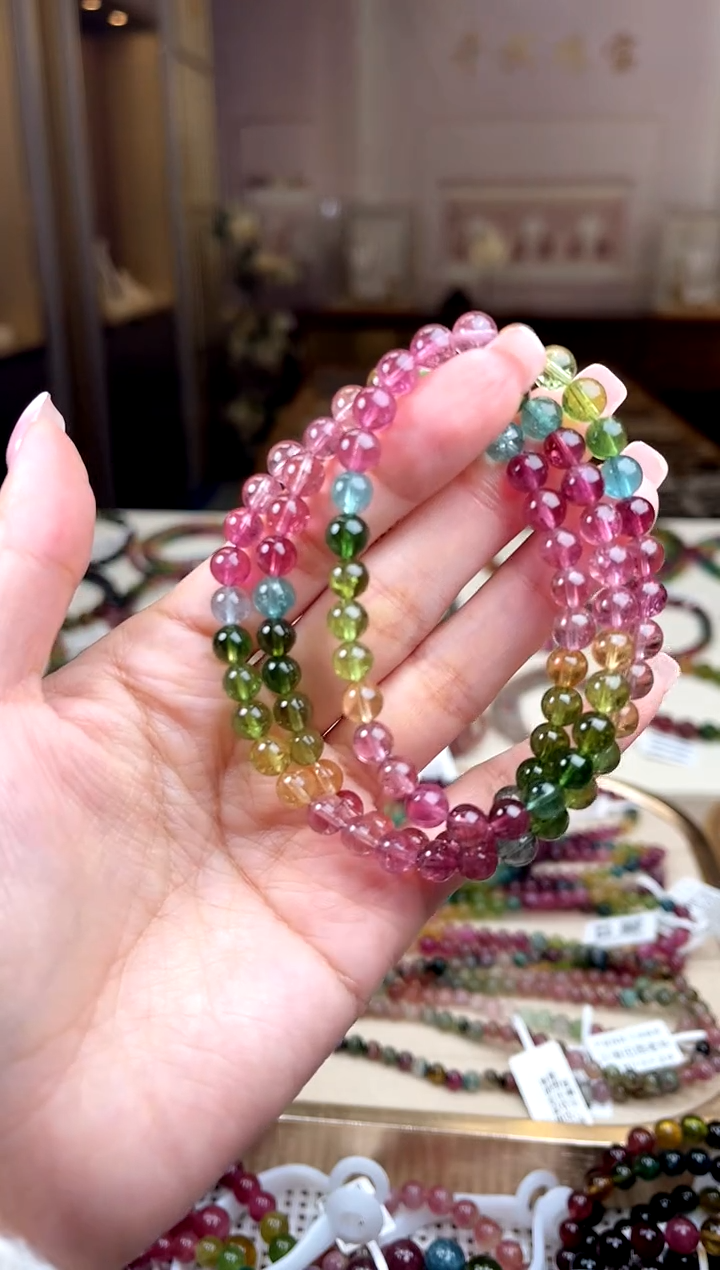 【闪购商品】碧玺/未镶嵌6mm+碧玺多圈多样性发货