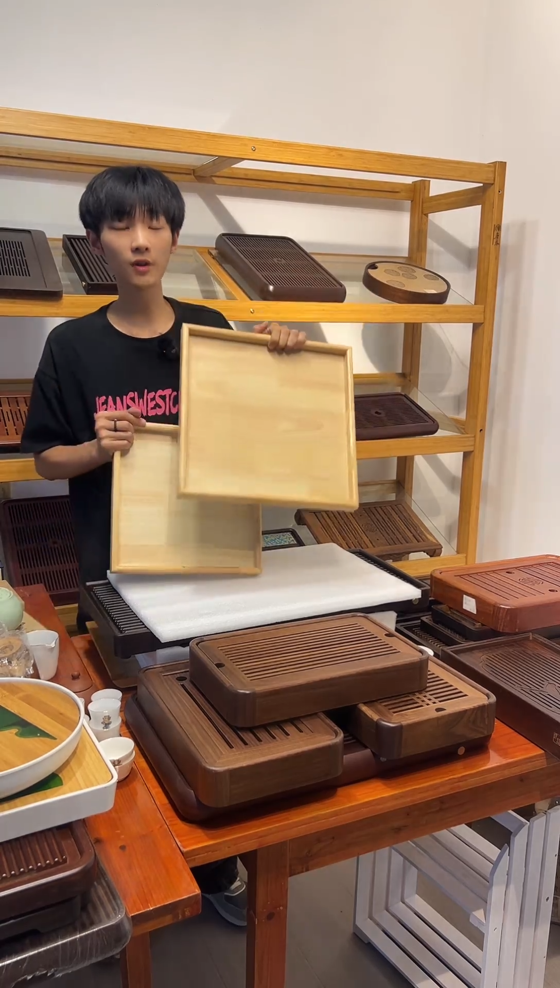 橡木实木家用托盘到手两个