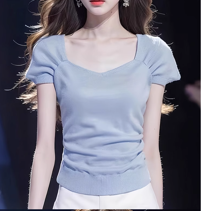 微微201到400  B 默认瑕疵 方领短袖T女