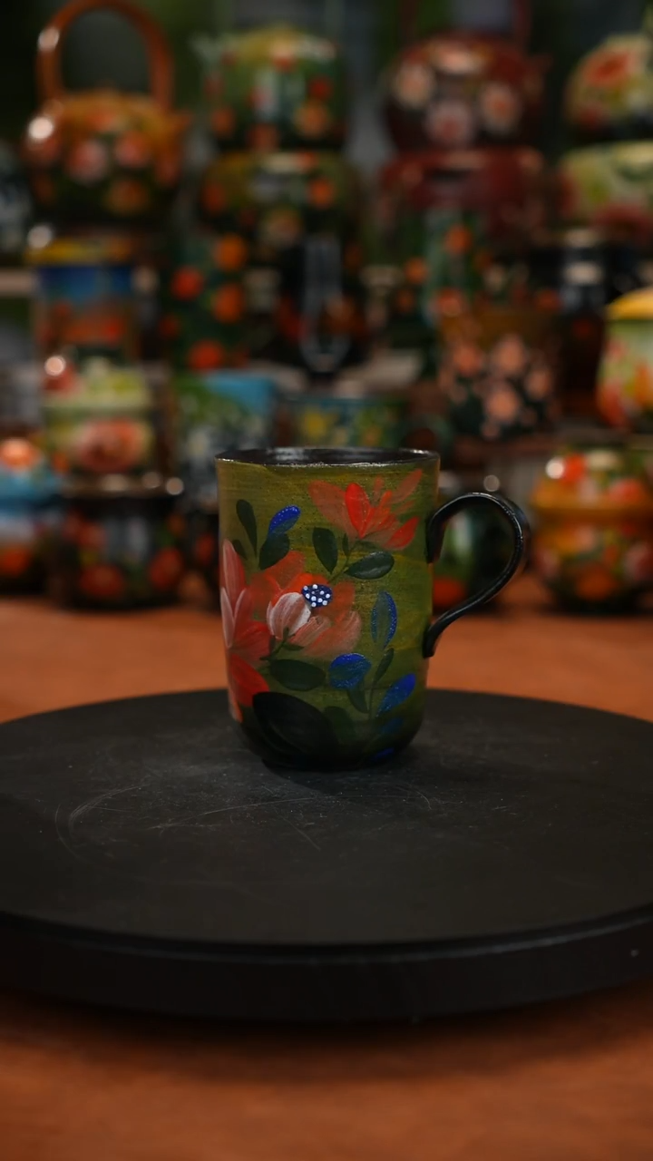 紫砂油画手绘釉下彩
