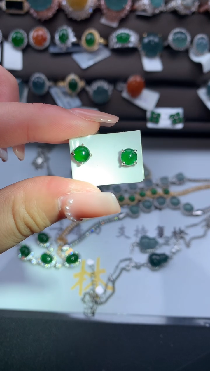 【闪购商品】翡翠戒指银S925镶嵌521124