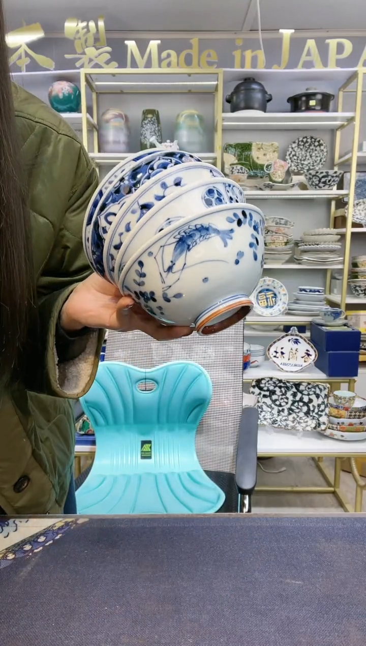 【闪购商品】碗蓝凛堂14厘米饭碗5件套