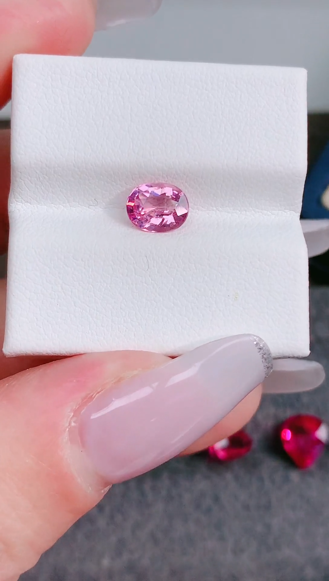 未镶嵌珠宝半成品碧玺粉色0.85ct