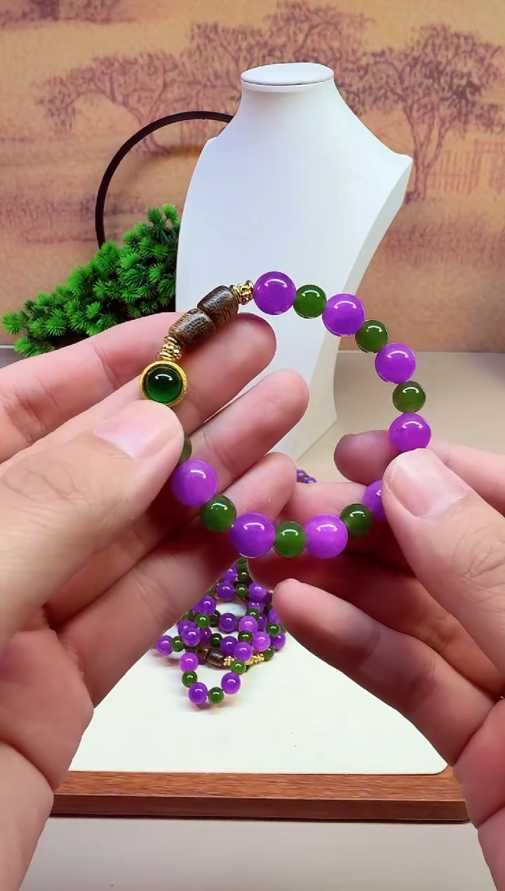 苏纪石（舒俱来）14K金镶嵌手链A205 