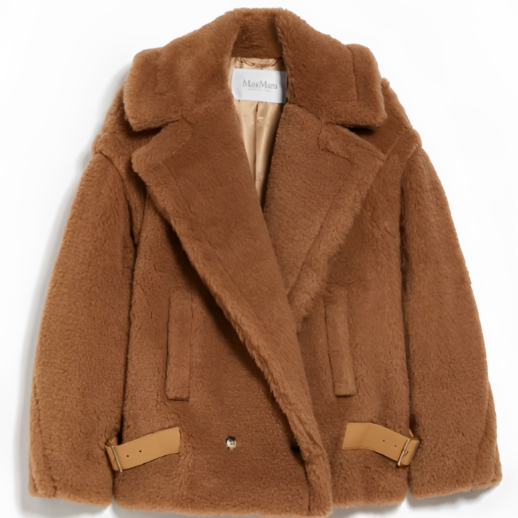 全新未使用 MaxMara 【小花念念】teddy 翻领宽松毛绒夹克外套