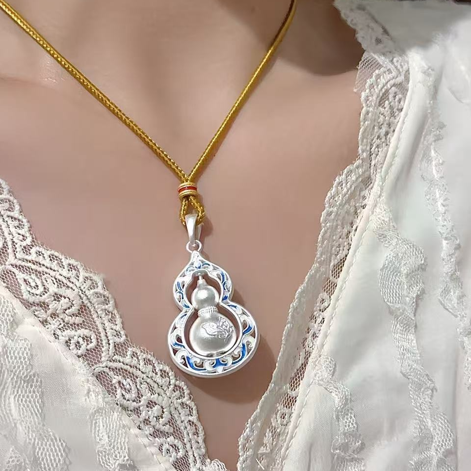 999.9银沧澜葫芦坠子套装