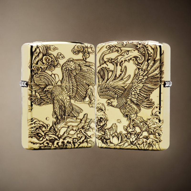 ZIPPO/之宝打火机黄铜盔甲【老鹰】原装正品煤油机DYJ1