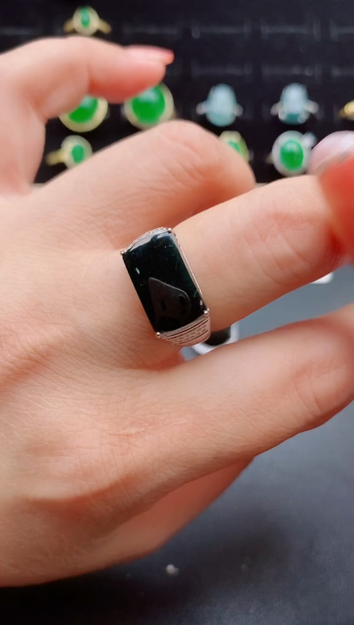 【闪购商品】翡翠戒指银S925镶嵌1212