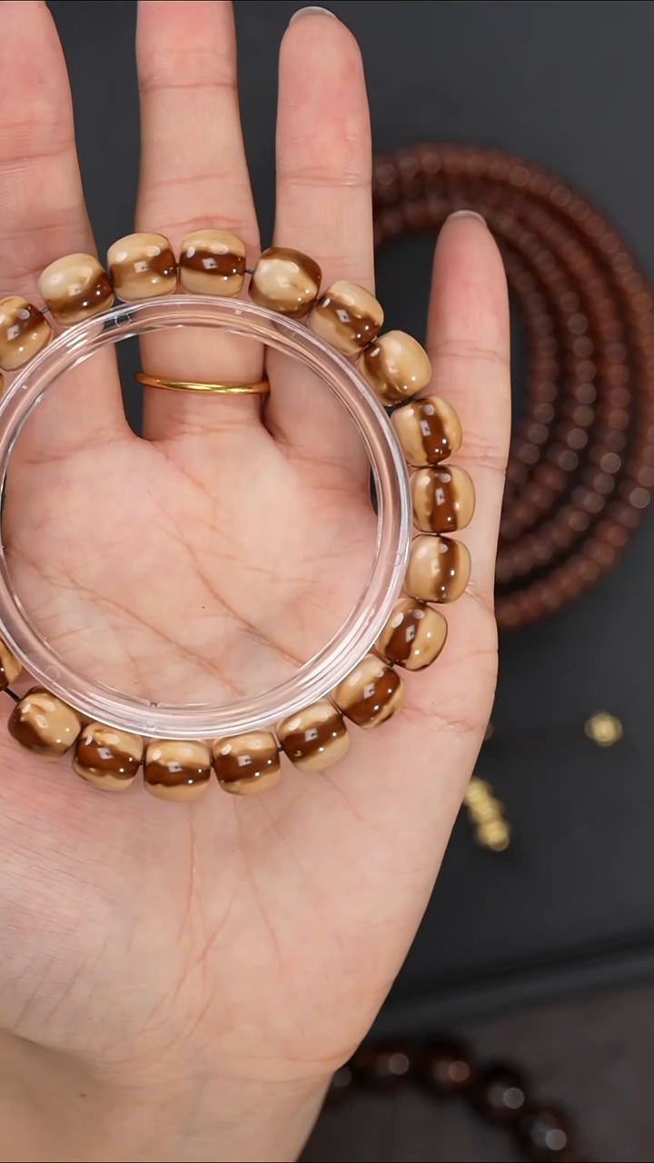 手串紫金鼠10mm8花皮实心鼠