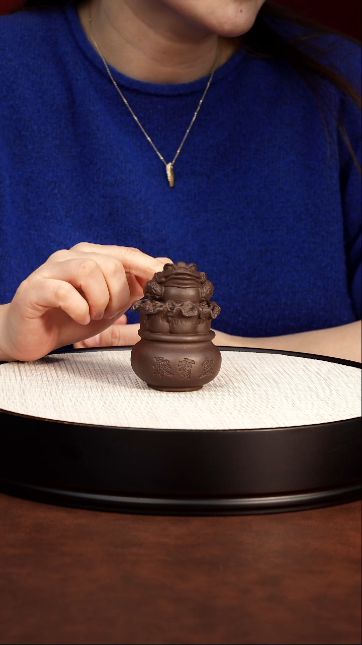 茶壶紫砂宜兴紫砂 聚宝盆 蟾 598