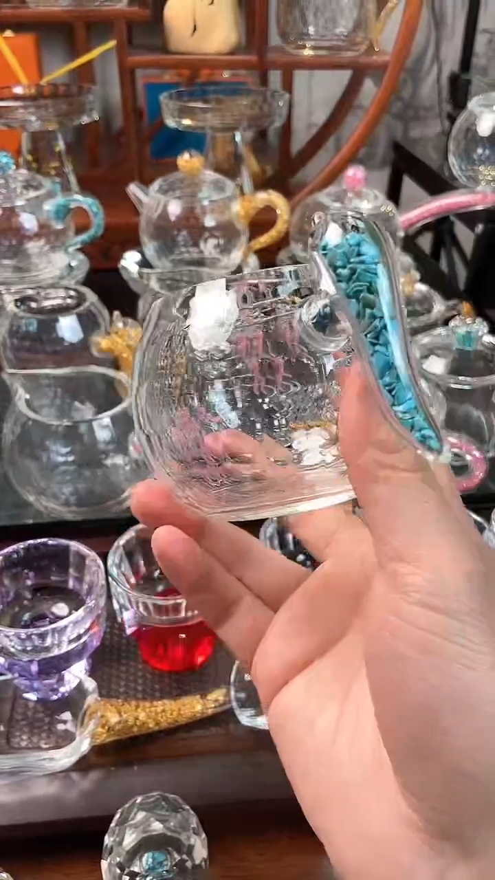 【闪购商品】玺宴新款水晶胖公杯绿松石