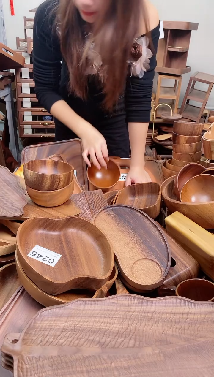 木 南美胡桃木碗13*6cm  内销  A