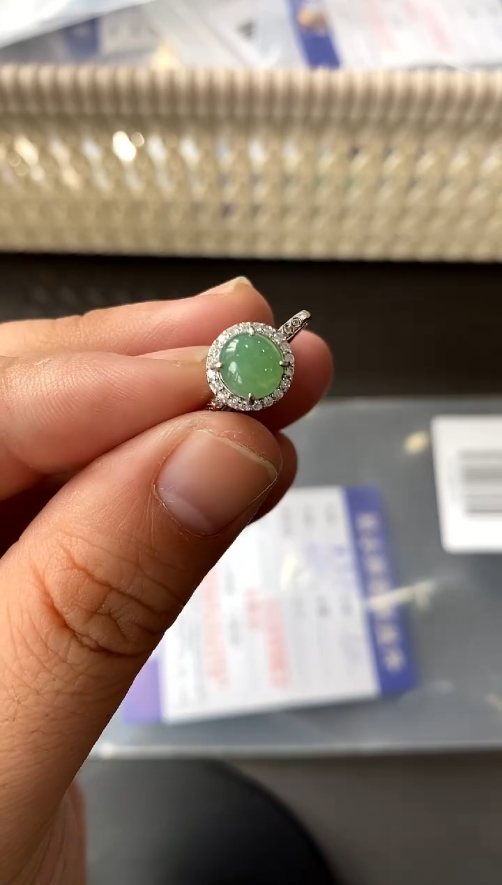 【闪购商品】翡翠戒指银S925镶嵌买断价