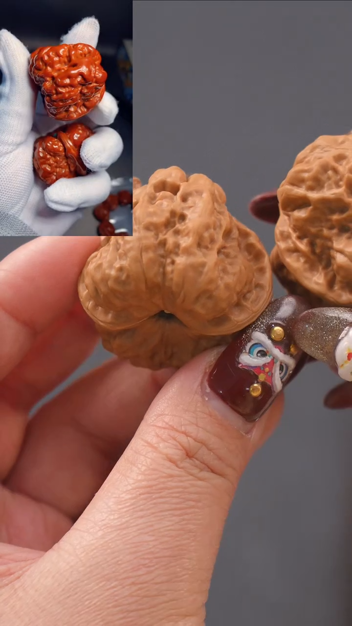 【闪购商品】文玩核桃把件37金蟾蛤蟆头