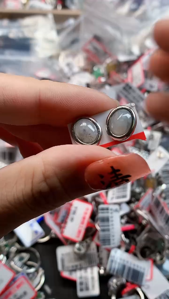 银S925镶嵌戒指翡翠天然A货缅甸翡翠