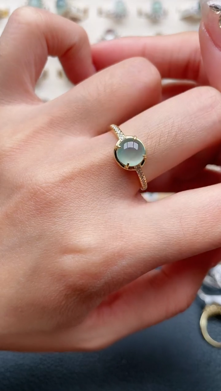 【闪购商品】翡翠戒指银S925镶嵌1111