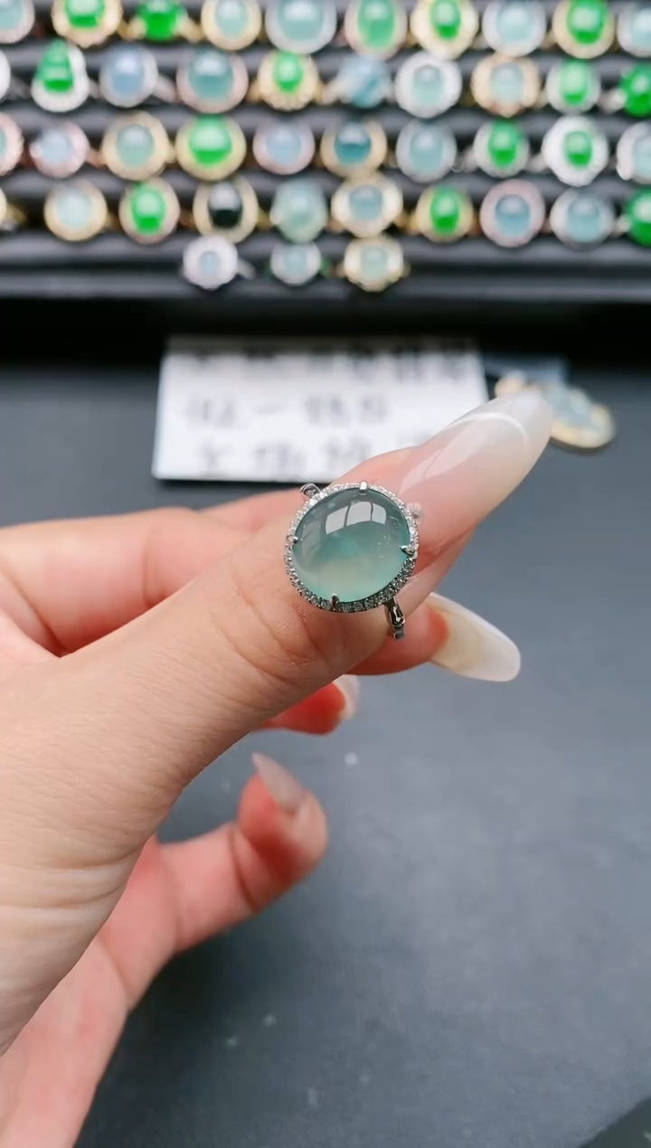 【闪购商品】翡翠戒指银S925镶嵌111111