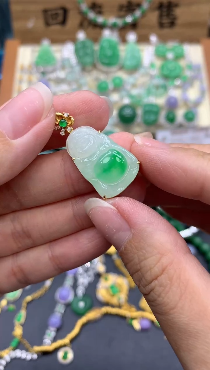 【闪购商品】翡翠颈饰18K金镶嵌280-中国好珍宝