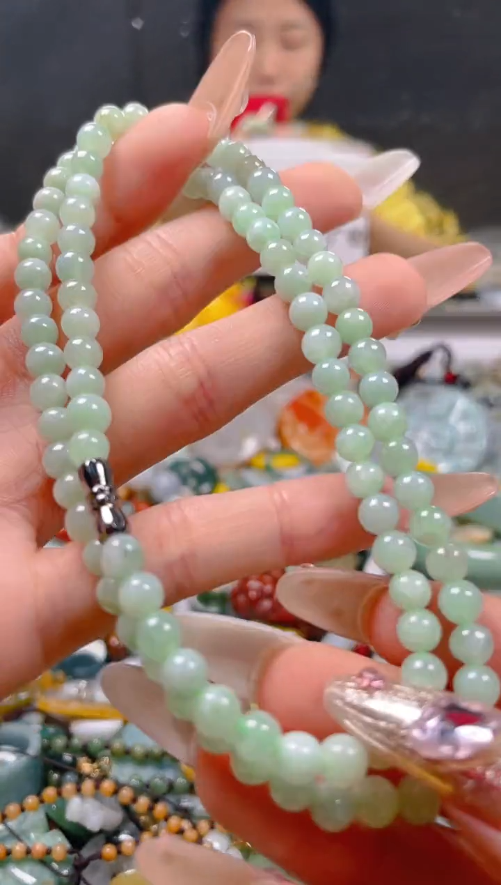 【闪购商品】翡翠颈饰未镶嵌5-6MM/T/翡翠A货一图一物