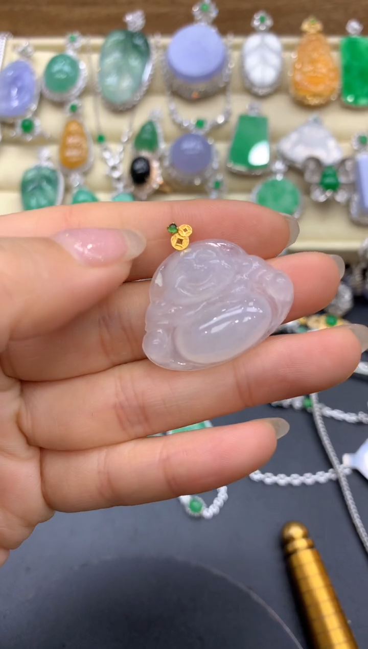 【闪购商品】翡翠颈饰18K金镶嵌222-中国好珍宝