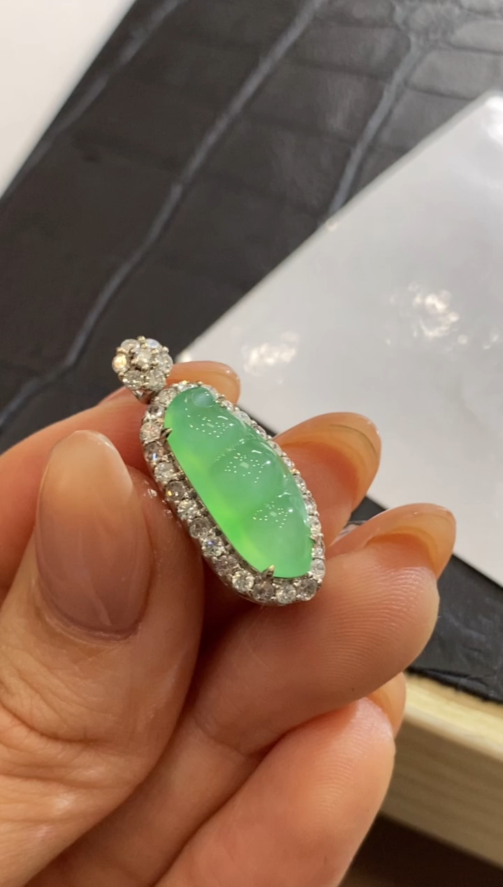 【闪购商品】翡翠颈饰18K金镶嵌收到货48小时鉴赏期（超时不退不换）