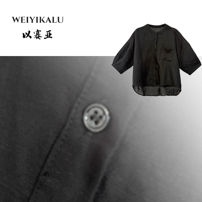 以赛亚 麻时微凉 复古日系文艺宽松夏款休闲天丝亚麻衬衫女 5564