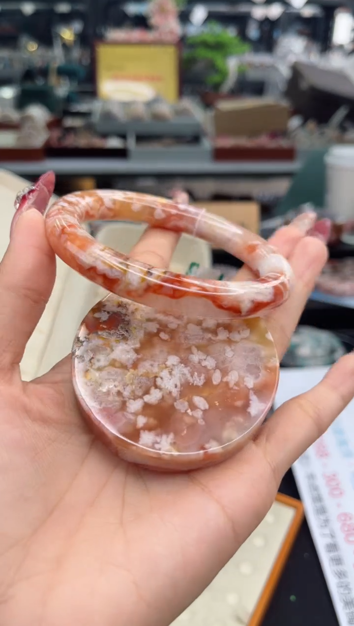 【闪购商品】石英质玉手镯未镶嵌62圈口（赠品镯心）S908116