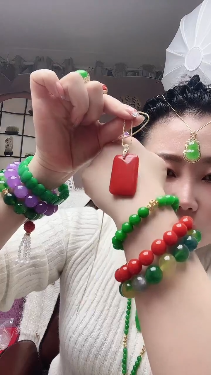 【闪购商品】翡翠颈饰14K金镶嵌A35号