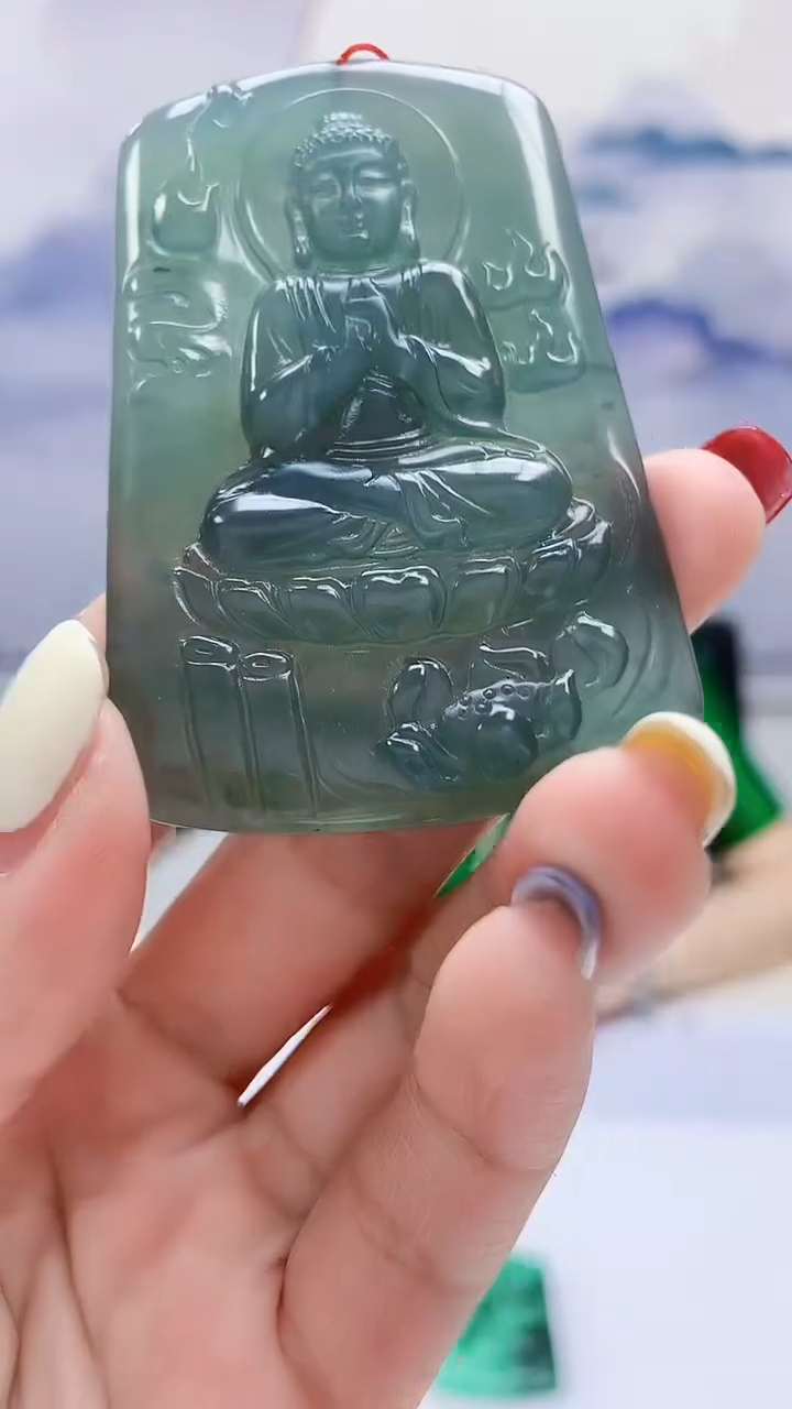 定制翡翠未镶嵌4852lr-毛货挂件