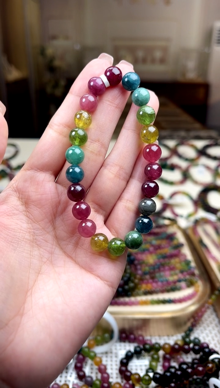 【闪购商品】/未镶嵌碧玺8mm+碧玺单圈多样性发货