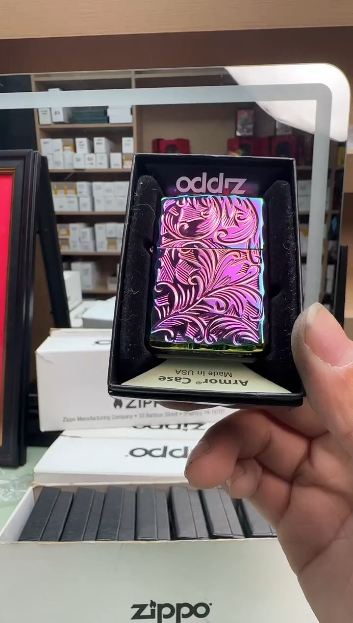 Zippo幻彩富贵花打火机正版芝宝繁花似锦男士女士个性潮流礼物