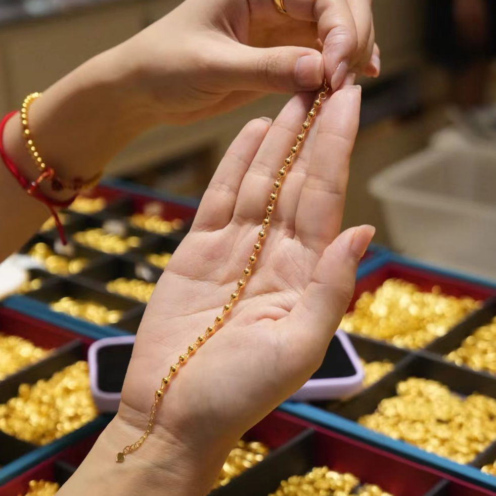 【巧玲专属】足金999金珠手链 经典时尚百搭 3.02