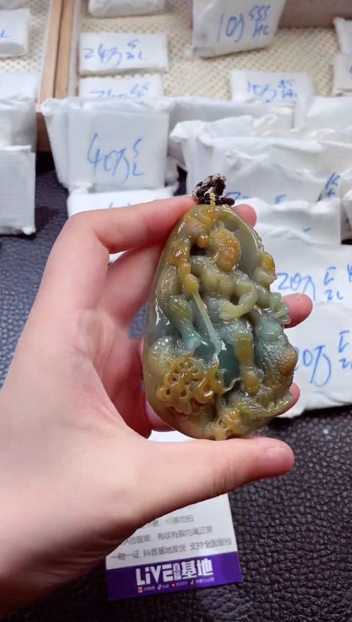 翡翠未镶嵌颈饰00006970御龙不动