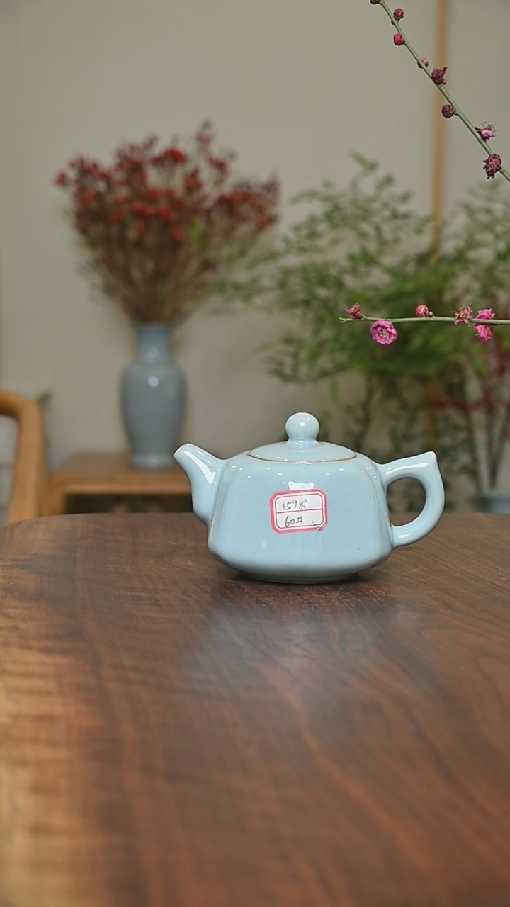 【闪购商品】其他60#微瑕天青釉朱家汝窑款六合泰平