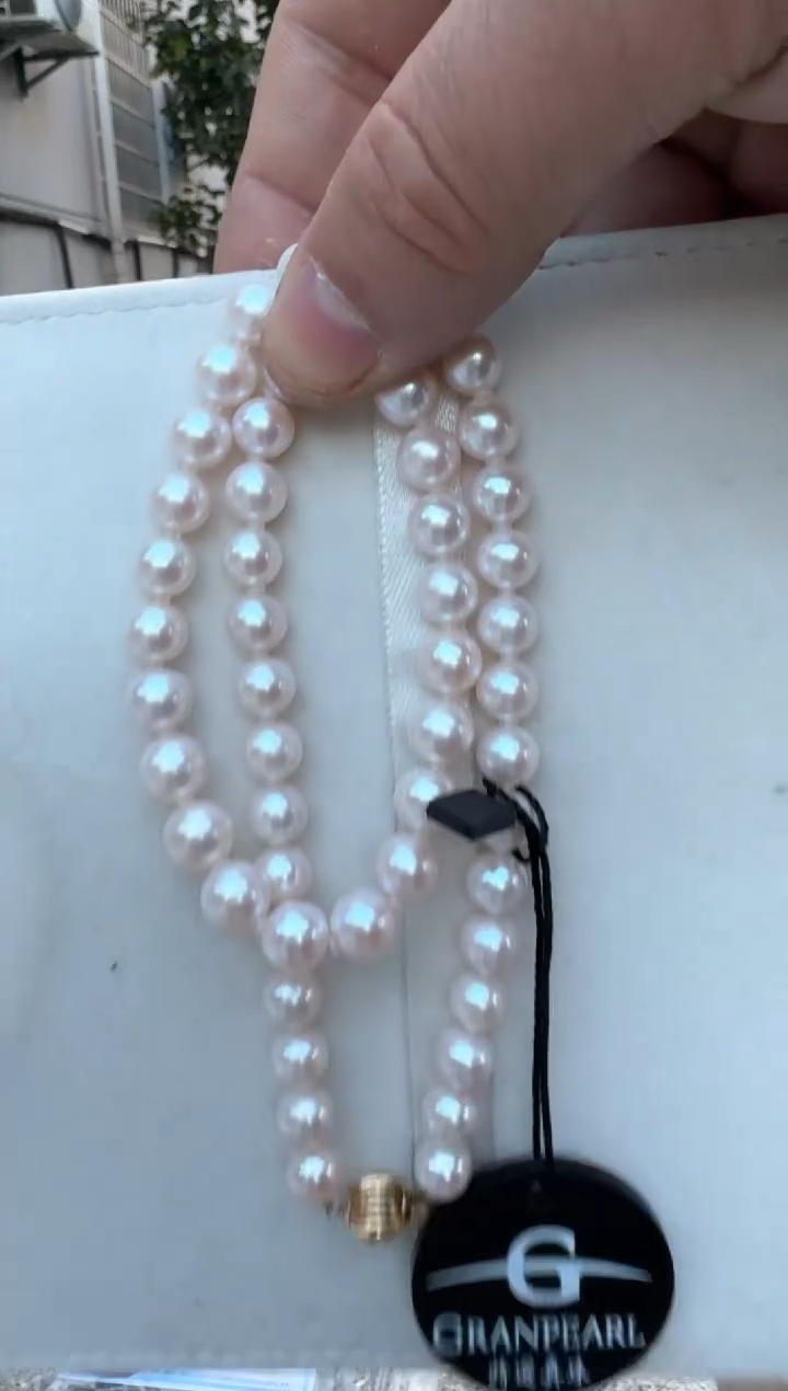 【闪购商品】淡水珍珠颈饰14K金镶嵌无核8mm