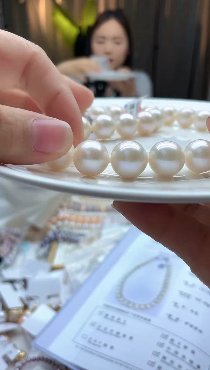 项链未镶嵌淡水珍珠790  12-15mm莎白全珠项链 （多样性发一）