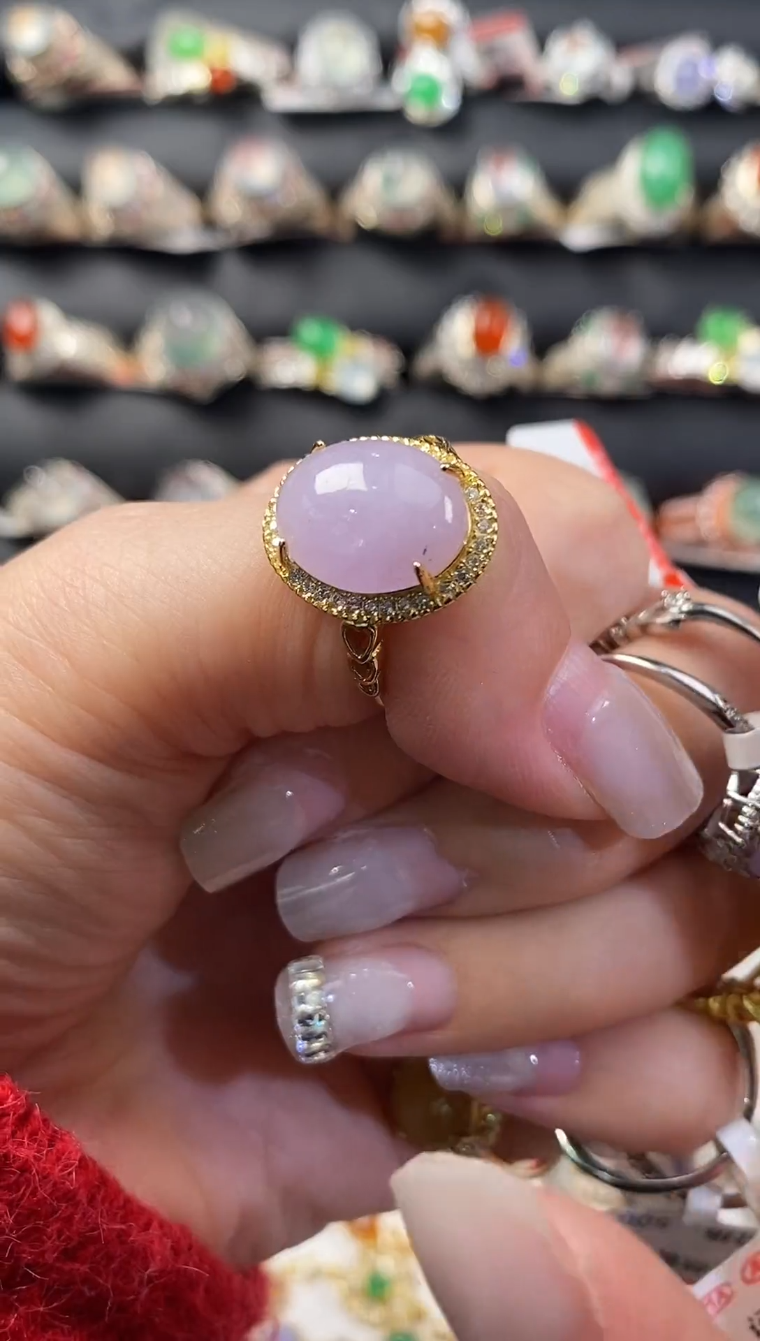 银S925镶嵌戒指翡翠天然A货翡翠27