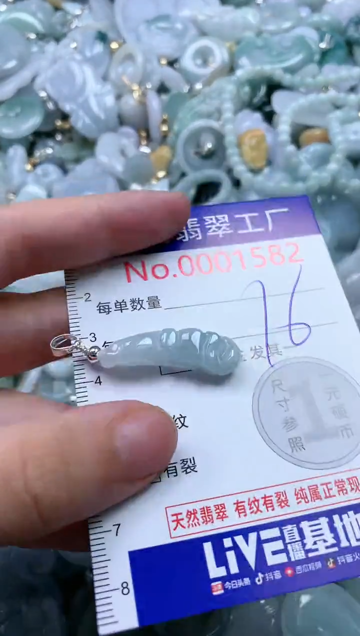 翡翠未镶嵌吊坠(不含链)1582