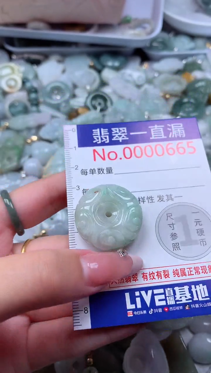 翡翠未镶嵌吊坠(不含链)665