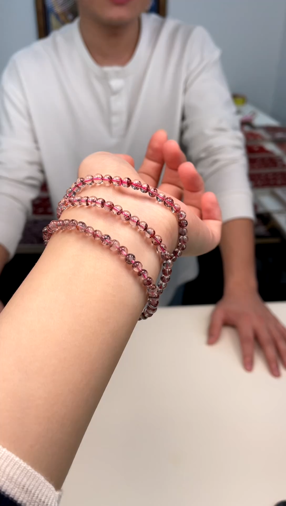 未镶嵌手串水晶【昊哥珠宝】超七金草莓聚宝盆4mm多样性发一