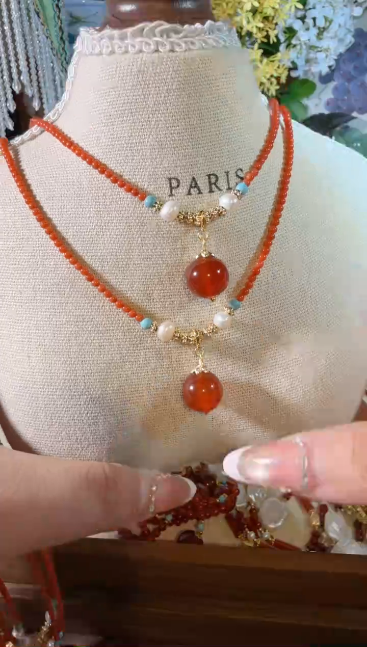 项链合金南红玛瑙251