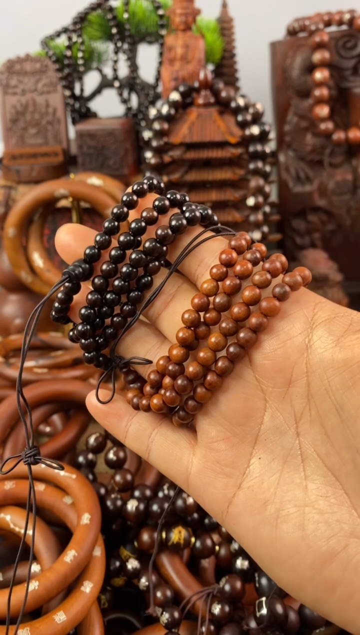 【闪购商品】木枣木玉化108颗0.6手串