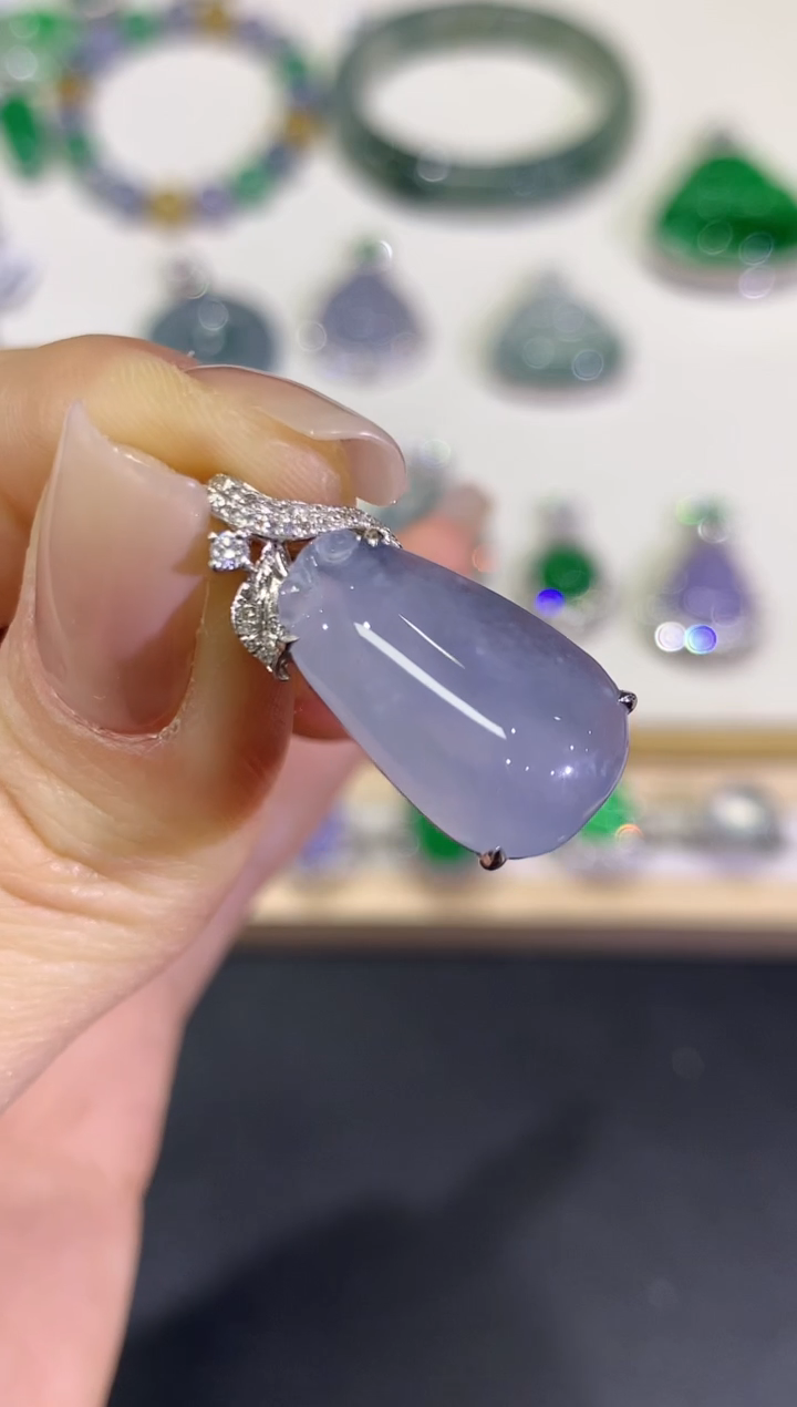 【闪购商品】翡翠颈饰18K金镶嵌团购31