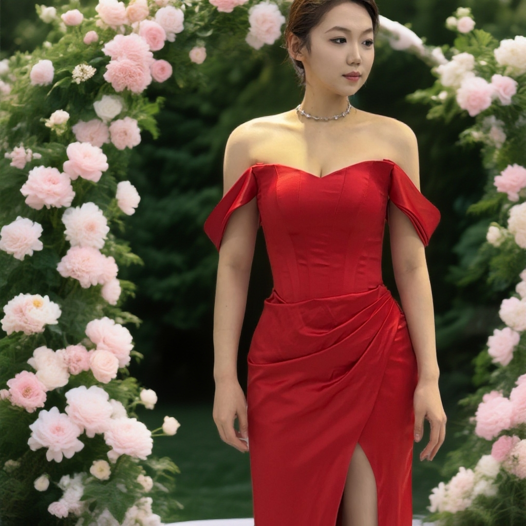 【直播间专拍】结婚新娘主婚纱订婚修身礼服一字肩露背婚纱no退no换