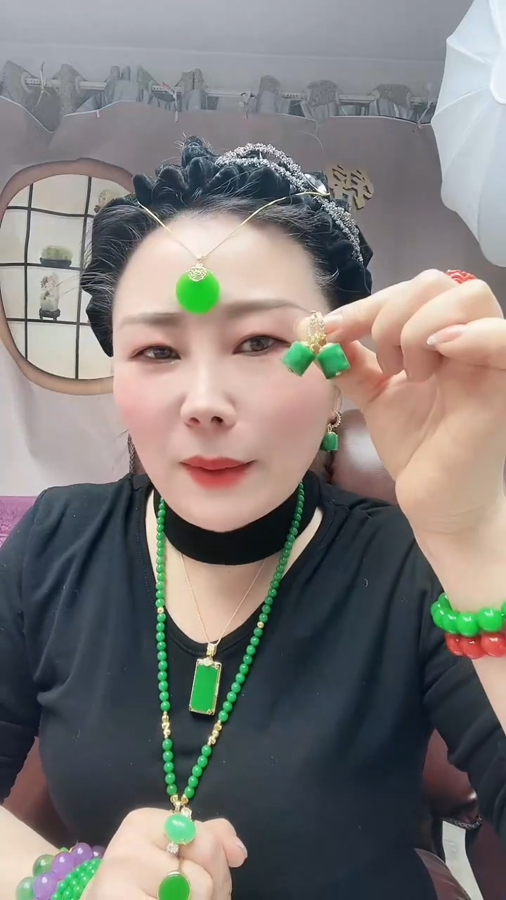 【闪购商品】翡翠耳饰14K金镶嵌088号