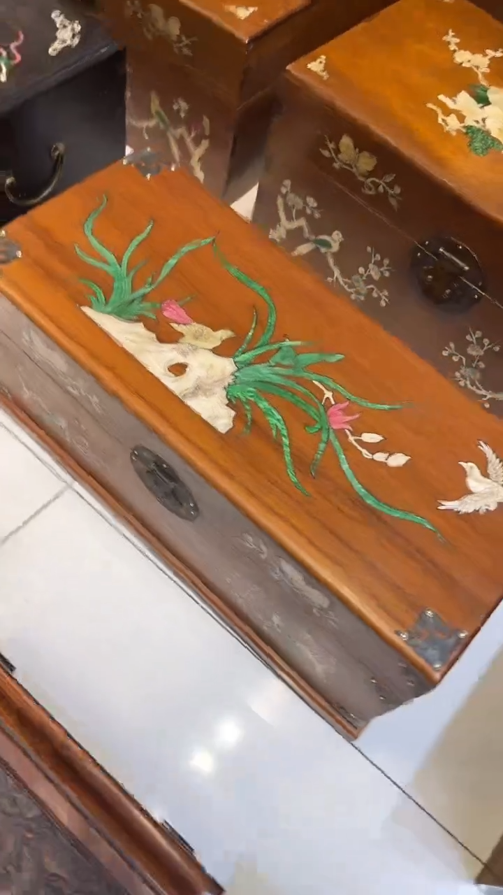 【闪购商品】木螺钿兰花收纳箱50