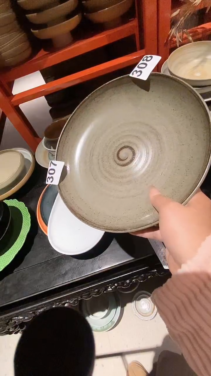 【闪购商品】碗308手工螺纹锅盘     