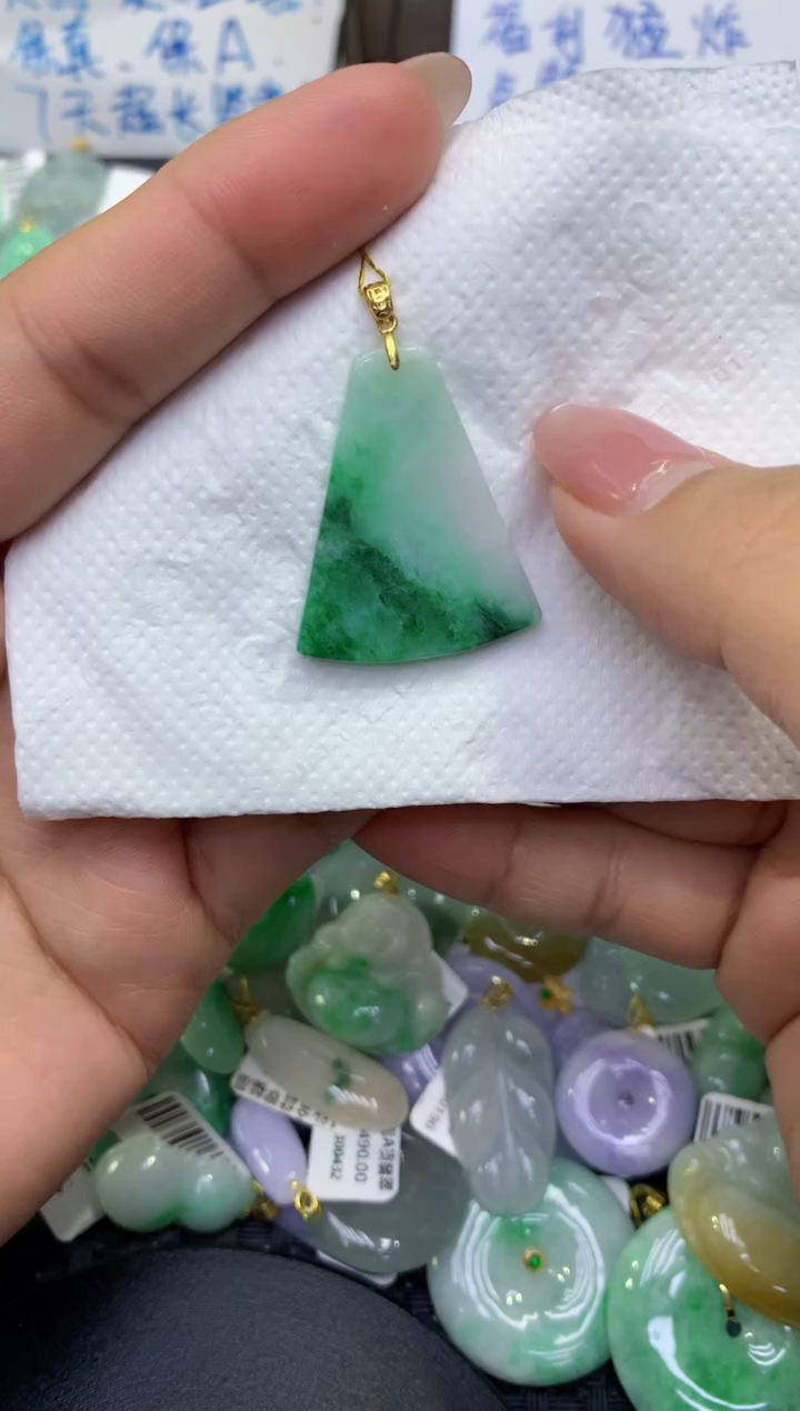 颈饰未镶嵌翡翠天然缅甸A货翡翠